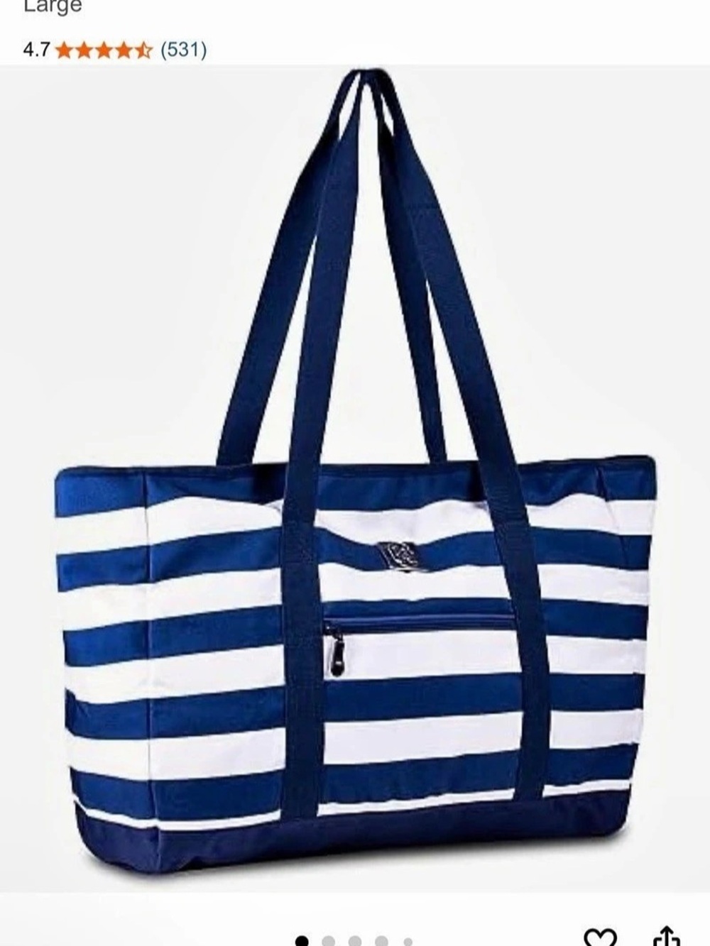 BANG&CARSEN Extra Large Beach Bag With Zipper - XXL Beach Tote Bag With Zipper